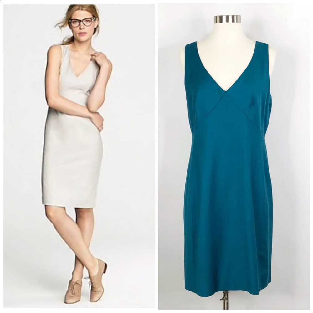 J. Crew Exchange Dress In Super 120s Career Teal